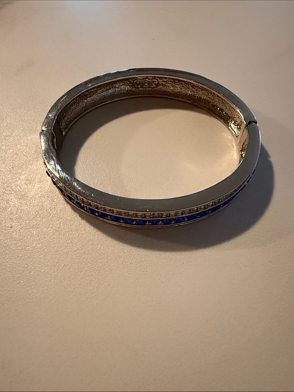 Blue Crystal-Accent Bangle Bracelet - Women